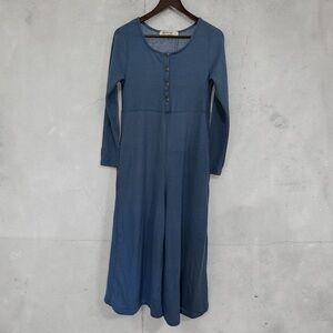 Three Bird Nest Dusty Blue Scoop-Neck Midi Jumpsuit